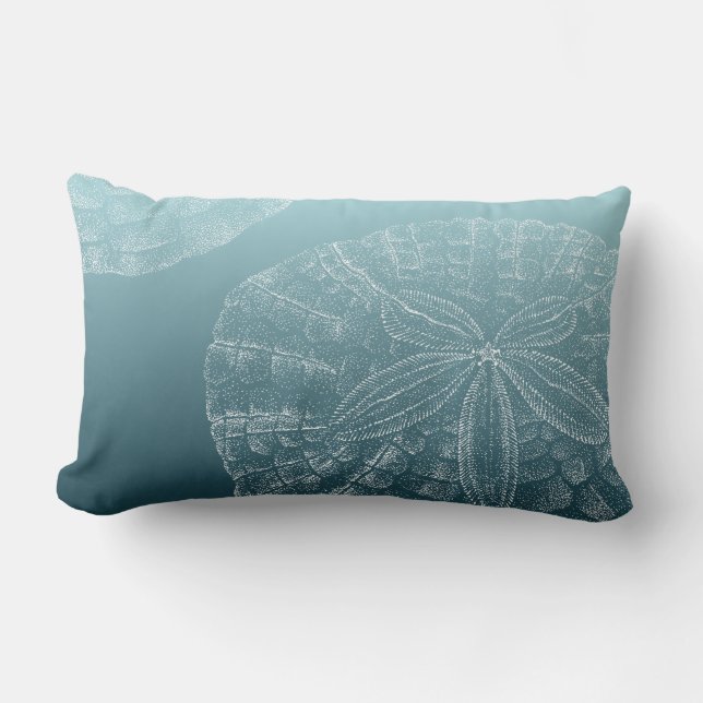 DAS LEBEN IST EIN STRAND: Sand-Dollar Lendenkissen (Vorderseite)