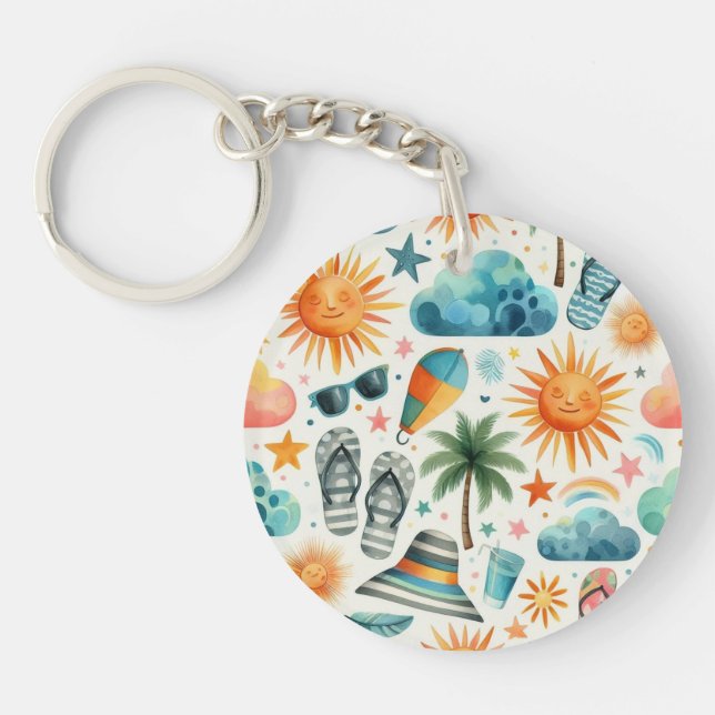 Das Leben ist ein Strand Schlüsselanhänger (Vorderseite)