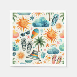 Das Leben ist ein Strand Serviette