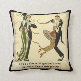 Das Leben ist ein Tanz:  Kunst-Deko-Illustration Kissen