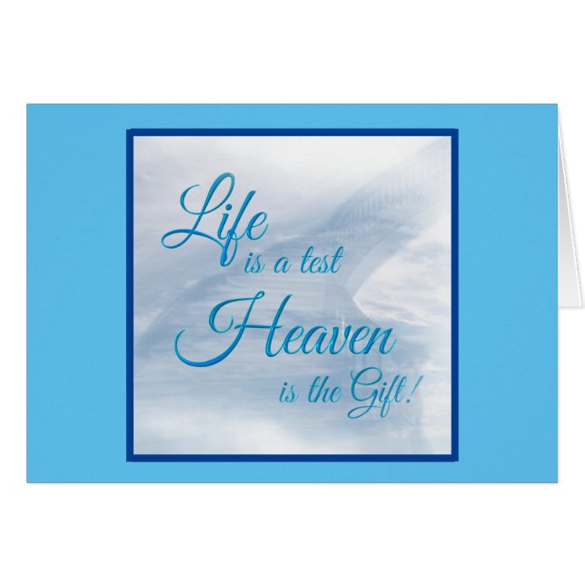 Das Leben ist ein Testament Himmel ist das Geschen (Vorderseite (Horizontal))