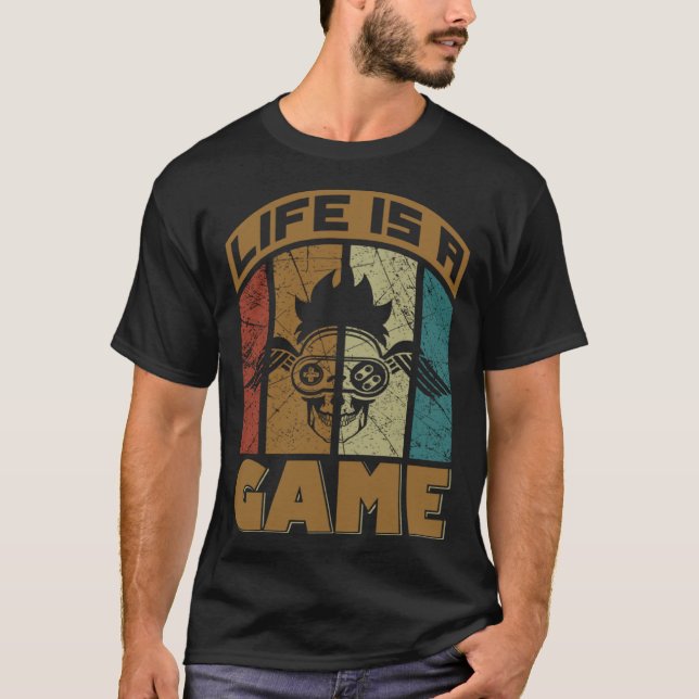 Das Leben ist ein Videospiel Grafik Plus Größe T-Shirt (Vorderseite)