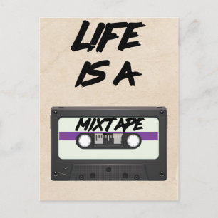Das Leben ist ein Zitat, das von Mixtape inspirier Postkarte