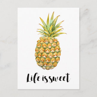 Das Leben ist eine Ananas-Ananas-Postkarte Postkarte