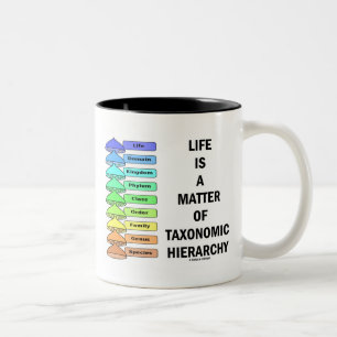 Das Leben ist eine Angelegenheit der taxonomischen Zweifarbige Tasse