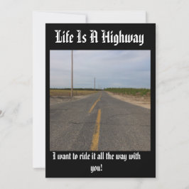 Das Leben ist eine Karte, die auf der Autobahn ind