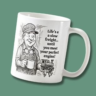 Das Leben ist eine Langsamkeit - Fahrerweisheit Kaffeetasse