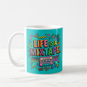 Das Leben ist eine Mix-Tape-Retro-Kassette-Musik Kaffeetasse