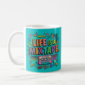 Das Leben ist eine Mix-Tape-Retro-Kassette-Musik Kaffeetasse