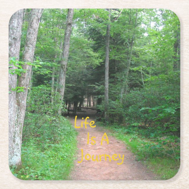 Das Leben ist eine Reise 2 Rechteckiger Pappuntersetzer (Vorderseite)