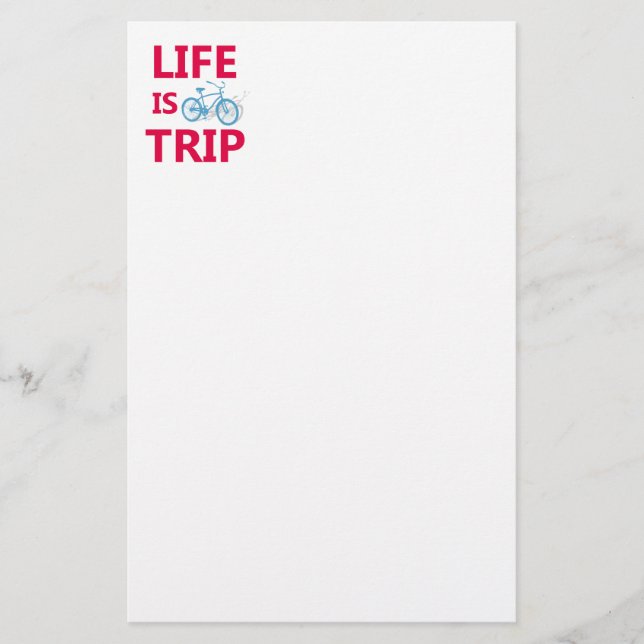 Das Leben ist eine Reise Briefpapier (Vorderseite)