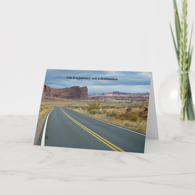 Das Leben ist eine Reise, kein Ziel Karte (Vorderseite)