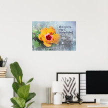 Das Leben ist eine Reise mit Hibiskusposter