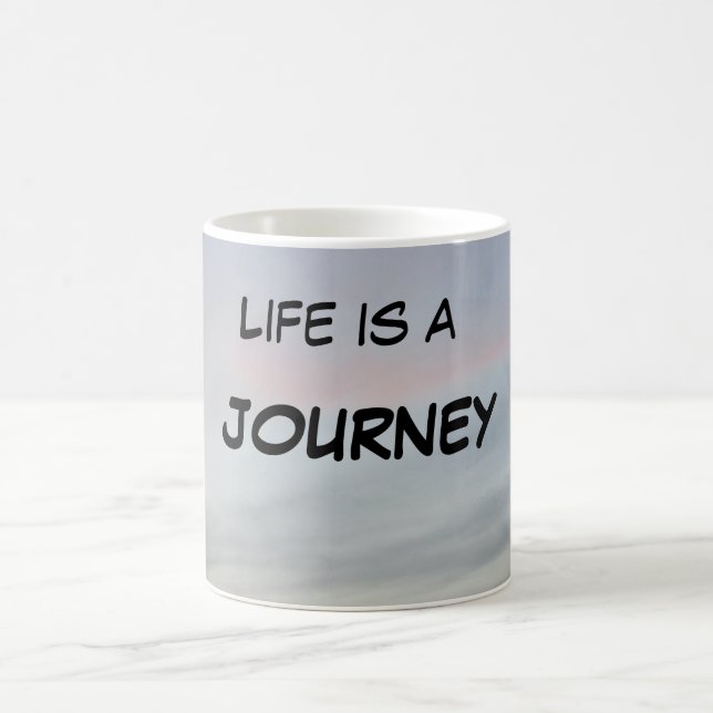 "DAS LEBEN IST EINE REISE-TASSE " KAFFEETASSE (Mittel)