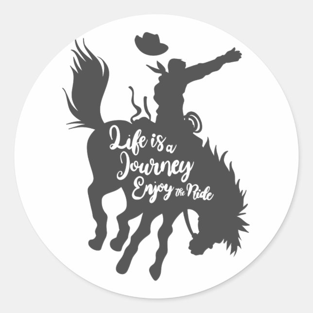 Das Leben ist eine Reise zu genießen - Wählen Sie  Runder Aufkleber (Vorderseite)