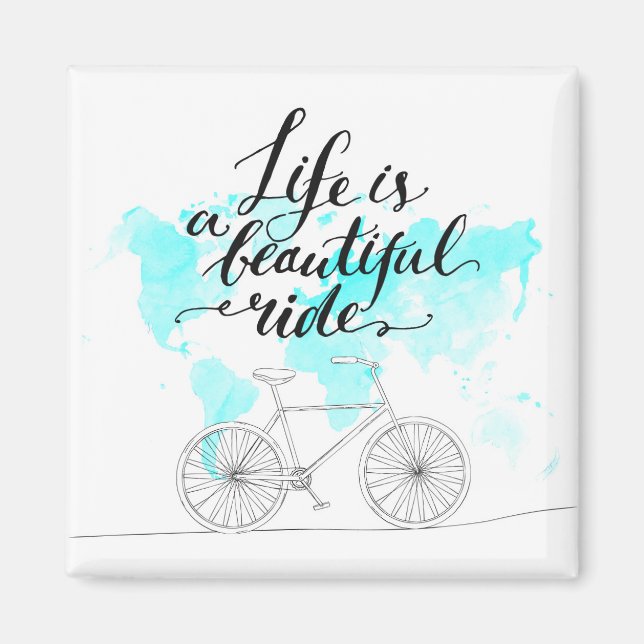 Das Leben ist eine schöne blaue Reise Magnet (Vorne)