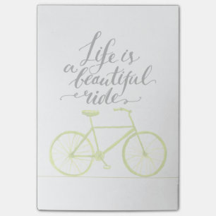 Das Leben ist eine schöne Fahrt Limegrün Post-it Klebezettel