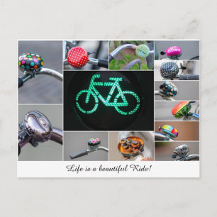 Das Leben ist eine schöne Fahrt mit dem Fahrrad! Postkarte