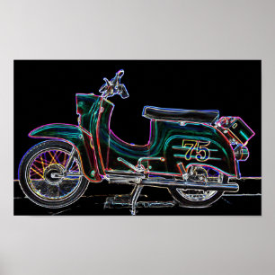 Das Leben ist eine schöne Fahrt mit Neon-Pop-Art Poster