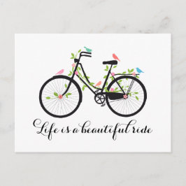 Das Leben ist eine schöne Fahrt, Vintages Fahrrad Postkarte