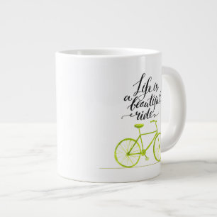Das Leben ist eine schöne Reise Limegrün Jumbo-Tasse