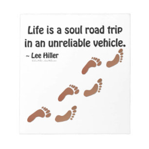 Das Leben ist eine Seelen-Roadtrip in einem unzuve Notizblock