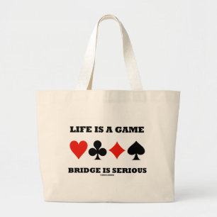 Das Leben ist eine Spiel-Brücke ist ernst (vier Jumbo Stoffbeutel