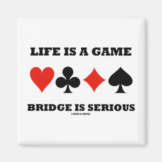 Das Leben ist eine Spielbrücke ist ernst (vier Car Magnet