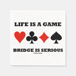 Das Leben ist eine Spielbrücke ist ernst (vier Car Serviette