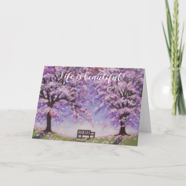 Das Leben ist eine wunderschöne Ruhestandskarte Karte (Vorderseite)