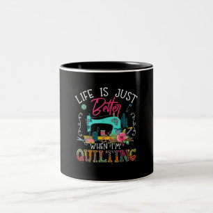 Das Leben ist einfach besser, wenn ich mich behalt Zweifarbige Tasse