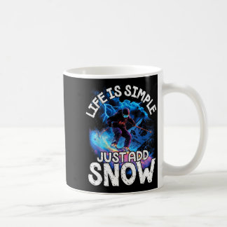 Das Leben ist einfach, füge Schnee hinzu, Abfahrts Kaffeetasse