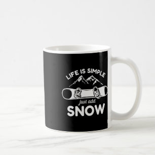 Das Leben ist einfach nur Schneeschlitten hinzufüg Kaffeetasse