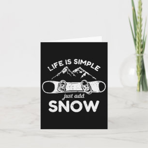 Das Leben ist einfach, wenn man Schneeschlitten hi Karte