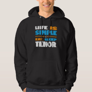 Das Leben ist einfach zu essen Sleep Sing Barbersh Hoodie