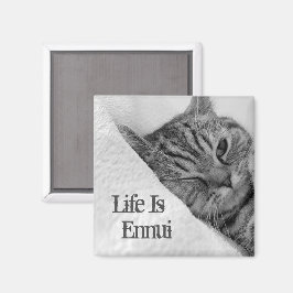 Das Leben ist Ennui, Tabby Cat Lying Down Magnet