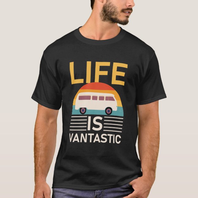 Das Leben ist fantastisch - RV Camping - Camper Va T-Shirt (Vorderseite)