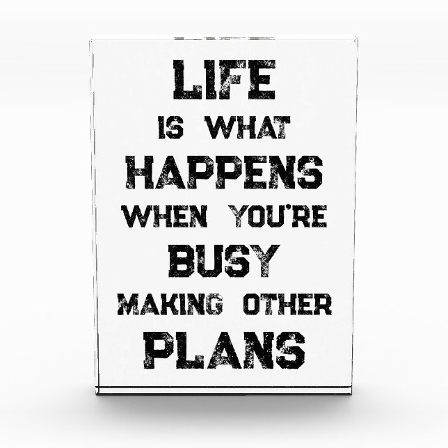 Das Leben ist... Funny Motivierend Zitat Fotoblock (Vorderseite)