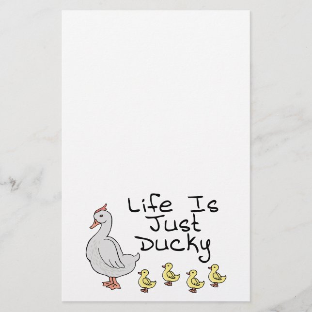 Das Leben ist gerade Ducky Briefpapier (Vorderseite)