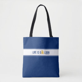 Das Leben ist Golden Dog Toto Bag - Navy