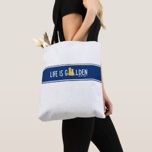 Das Leben ist Golden Dog Tovel Bag - Weiß