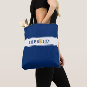 Das Leben ist golden Hund-Reisetasche -Navy