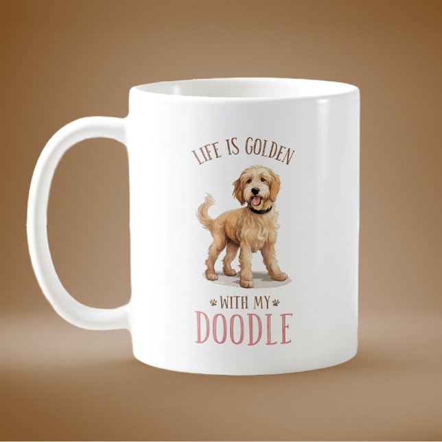 Das Leben ist golden mit einem Doodle Kaffeetasse (Von Creator hochgeladen)