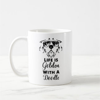 Das Leben ist golden mit einem Doodle, Mama des Hu Kaffeetasse