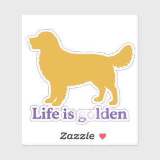 Das Leben ist golden und so viel besser mit einem  Aufkleber