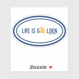 Das Leben ist Golden Vinyl Sticker
