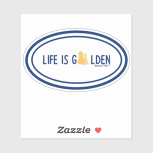 Das Leben ist Golden Vinyl Sticker