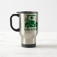 Das Leben ist Golf Golfer Golf Cart Green Travel M