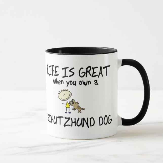Das Leben ist große Schutzhund Tasse (Rechts)