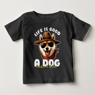 Das Leben ist gut, ein Hund macht es besser, Hunde Baby T-shirt
